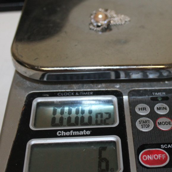 925 Pearl Sapphire Fish Fishy Pendant Necklace - Picture 9 of 10